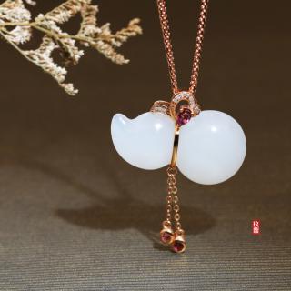 镶钻葫芦吊坠 /单面大葫芦 32*18mm