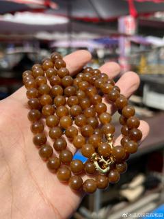 刘姨【和田玉】红糖108长串