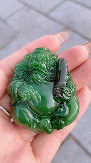 和田玉碧玉钟馗