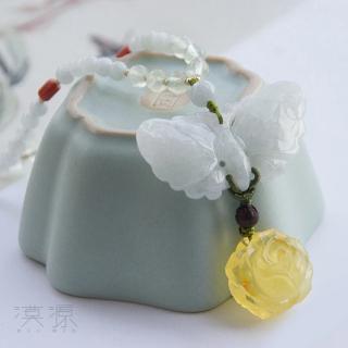 「漠源」私家设计【蝶恋花】翡翠项链