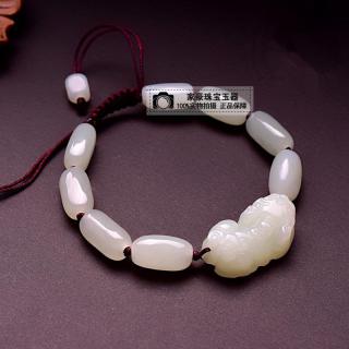 和田玉貔貅手链 工艺品 男女款