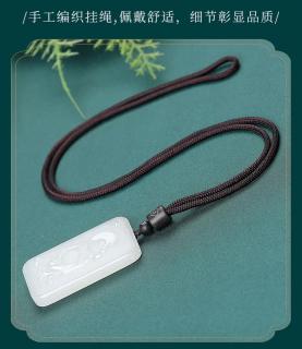 昆仑御 和田玉吊坠羊脂玉白玉观音玉坠男玉佛佛公弥勒佛玉石挂件女情